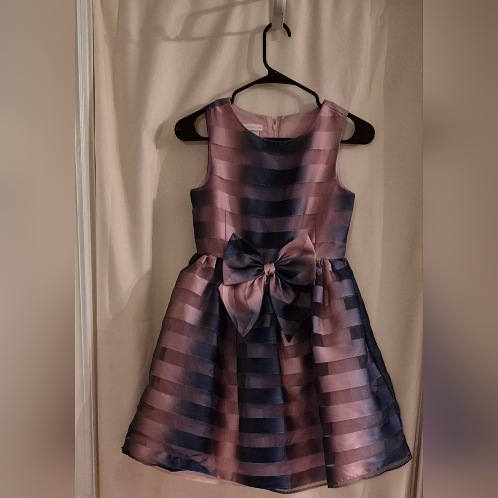 Bonnie Jean Purple Ruched Fit and Flare Dress